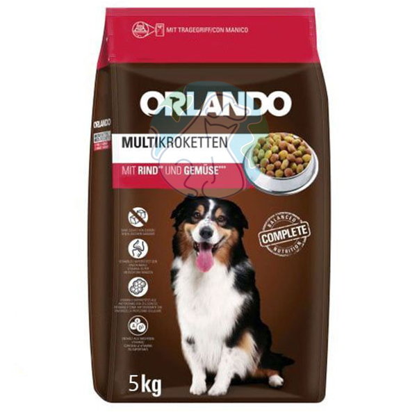 غذای خشک سگ بالغ 5کیلویی گوشت و سبزیجات 5کیلویی Orlando